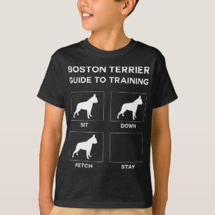 Boston Terrier Guide to training Dog Obedience Dog T-shirt