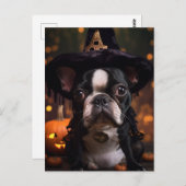 Boston Terrier Halloween Briefkaart (Voorkant / Achterkant)