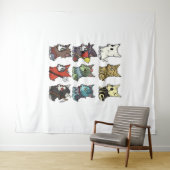 Boston Terrier Halloween Costume Wandkleed (In Situ (horizontaal))