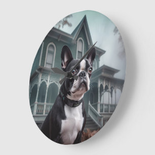 Boston Terrier Halloween Eng Grote Klok