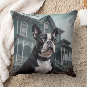 Boston Terrier Halloween eng Kussen