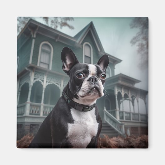 Boston Terrier Halloween eng Magneet (Voorkant)