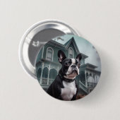 Boston Terrier Halloween eng Ronde Button 5,7 Cm (Voorkant /achterkant)