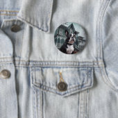 Boston Terrier Halloween eng Ronde Button 5,7 Cm (In situ)