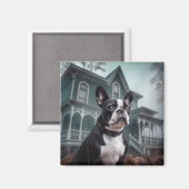 Boston Terrier Halloween Griezelen Magneet (Voorkant / Achterkant)