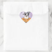 Boston Terrier Halloween Hart Sticker (Tas)