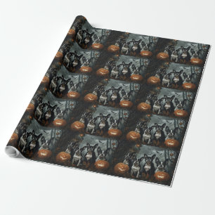 Boston Terrier Halloween Nacht Doggy Delight Cadeaupapier