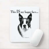 Boston Terrier Happy Face Muismat (Met muis)