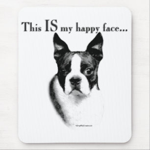 Boston Terrier Happy Face Muismat