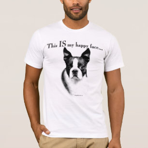 Boston Terrier Happy Face T-shirt