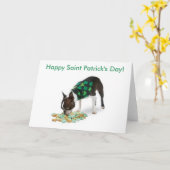 Boston Terrier Happy St. Patrick's Day Kaart (Gele Bloem)