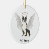 Boston Terrier Herdenkingsmonument Keramisch Ornament (Rechts)