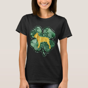 Boston Terrier Hond Clover Shamrock St Patricks T-shirt