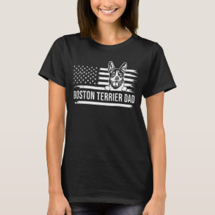 Boston terrier hond DAD hond eigenaar gemengd met T-shirt