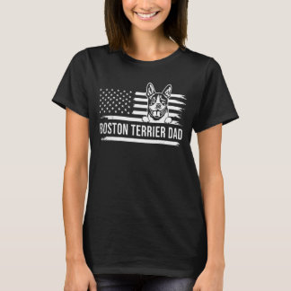 Boston terrier hond DAD hond eigenaar gemengd met T-shirt