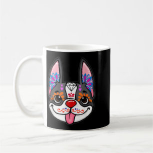 Boston Terrier-hond Dag Van De Doden Suiker Schede Koffiemok