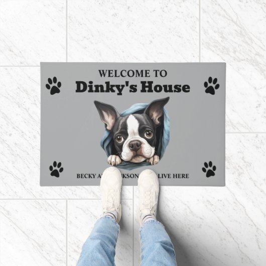 Boston Terrier Hond Deurmat (Binnen)