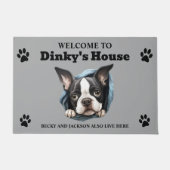 Boston Terrier Hond Deurmat (Voorkant)