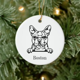 Boston Terrier hond Gepersonaliseerd Ornament voor