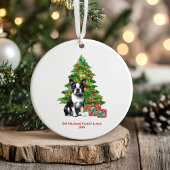 Boston Terrier hond gepersonaliseerde kerst Keramisch Ornament