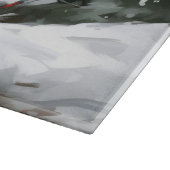 Boston Terrier Hond in Sneeuw Kerstmis Snijplank (Hoek)