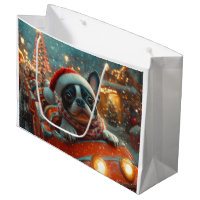 Boston Terrier Hond Roller Coaster Kerstmis