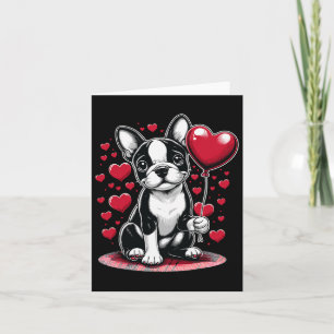 Boston Terrier hond Valentijnsdag Hondenbezitter V Kaart