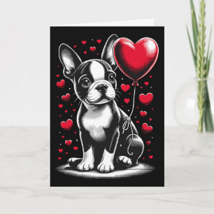 Boston Terrier-hond Valentijnsdag-hondeneigenaar V Kaart