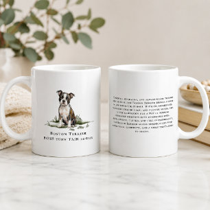 Boston Terrier-hond waterverf ras citaat Koffiemok