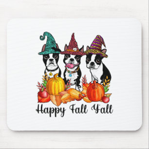Boston Terrier Hondenliefhebber Herfst Ya'll Hallo Muismat