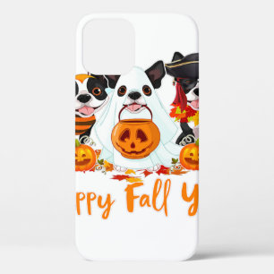 Boston Terrier Hondenliefhebber Herfst Yall Hallow iPhone 12 Pro Hoesje