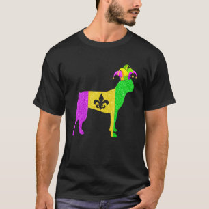 Boston Terrier Hondenliefhebber Mardi Gras Carnava T-shirt