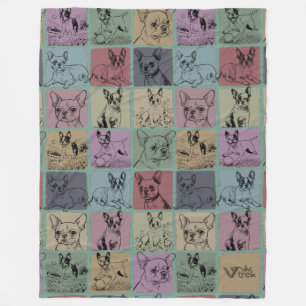 Boston Terrier-hondenliefhebber Worpdeken Geschenk Fleece Deken