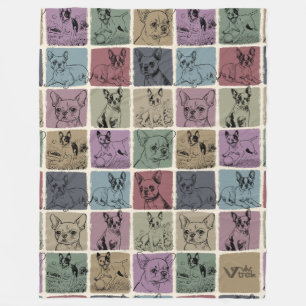Boston Terrier-hondenliefhebber Worpdeken Geschenk Fleece Deken