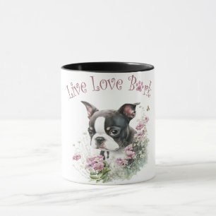 Boston Terrier Hondenmoeder Bloemstuk Mok