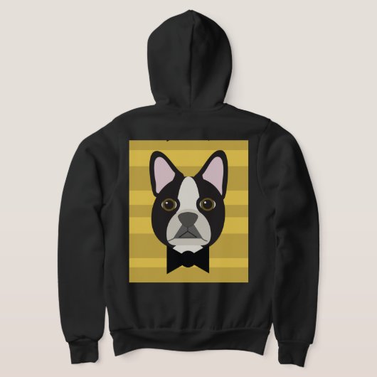 Boston Terrier Hoodie (Laag Achter)