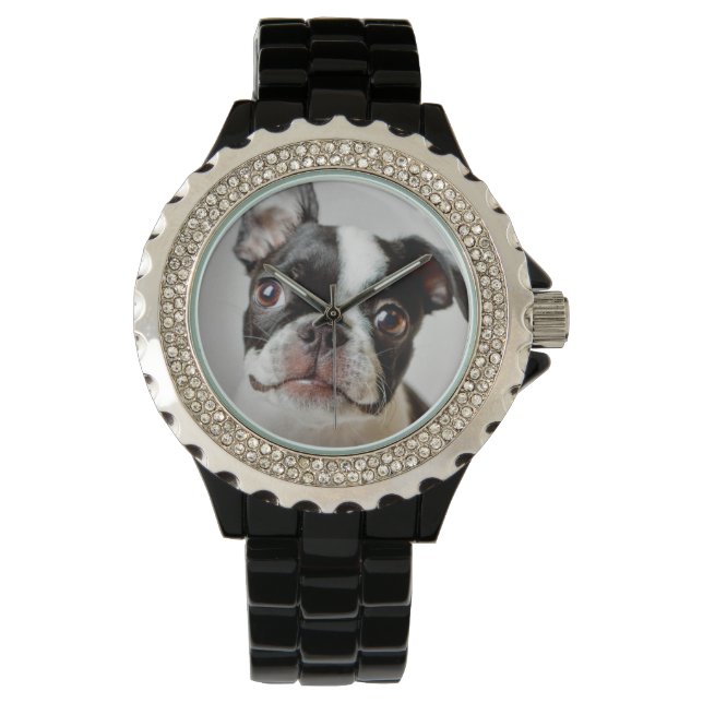 Boston Terrier Horloge (Voorkant)