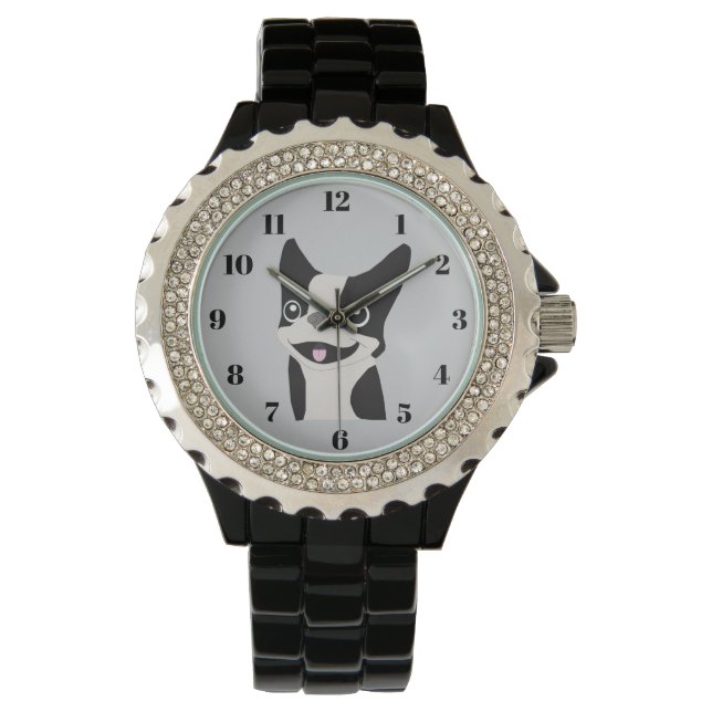 Boston Terrier Horloge (Voorkant)