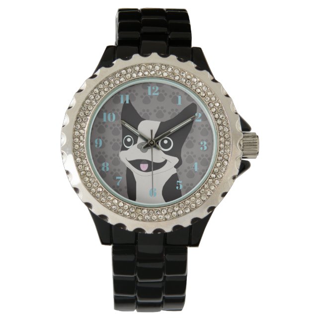 Boston Terrier Horloge (Voorkant)