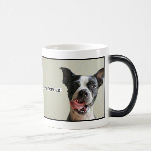 Boston Terrier I Love Coffee Mok (Rechts)