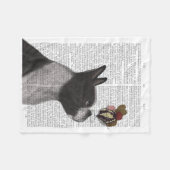 Boston Terrier Ice Cream Fleece Deken (Voorkant (Horizontaal))