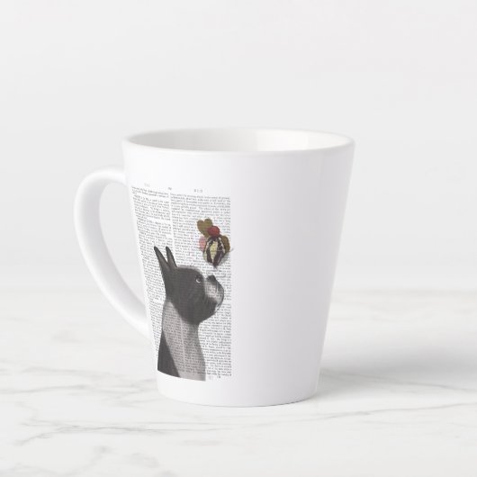 Boston Terrier Ice Cream Latte Mok (Linkerhoek)