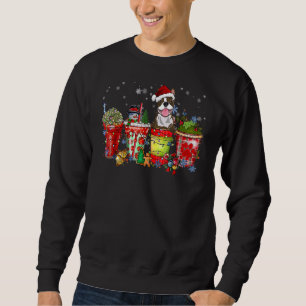 Boston Terrier Iced Latte Snowmen Sweets Snow Chri Trui
