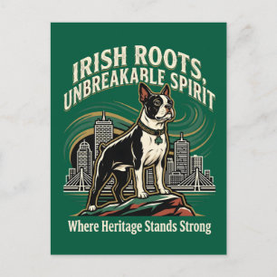 Boston Terrier Ierse Erfgoed Trots Briefkaart