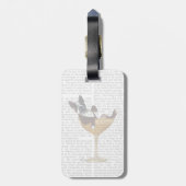 Boston Terrier in Cocktail Glass 2 Bagagelabel (Achterkant verticaal)