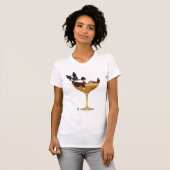 Boston Terrier in Cocktail Glass 2 T-shirt (Voorkant volledig)