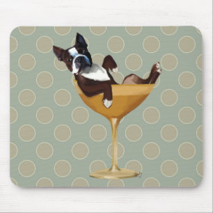 Boston Terrier in Cocktail Glass Muismat