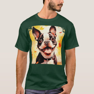 Boston Terrier in Herfst T-shirt