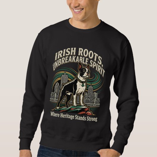 Boston Terrier Irish Heritage Pride Trui (Voorkant)
