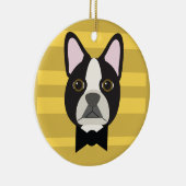 Boston Terrier Keramisch Ornament (Rechts)